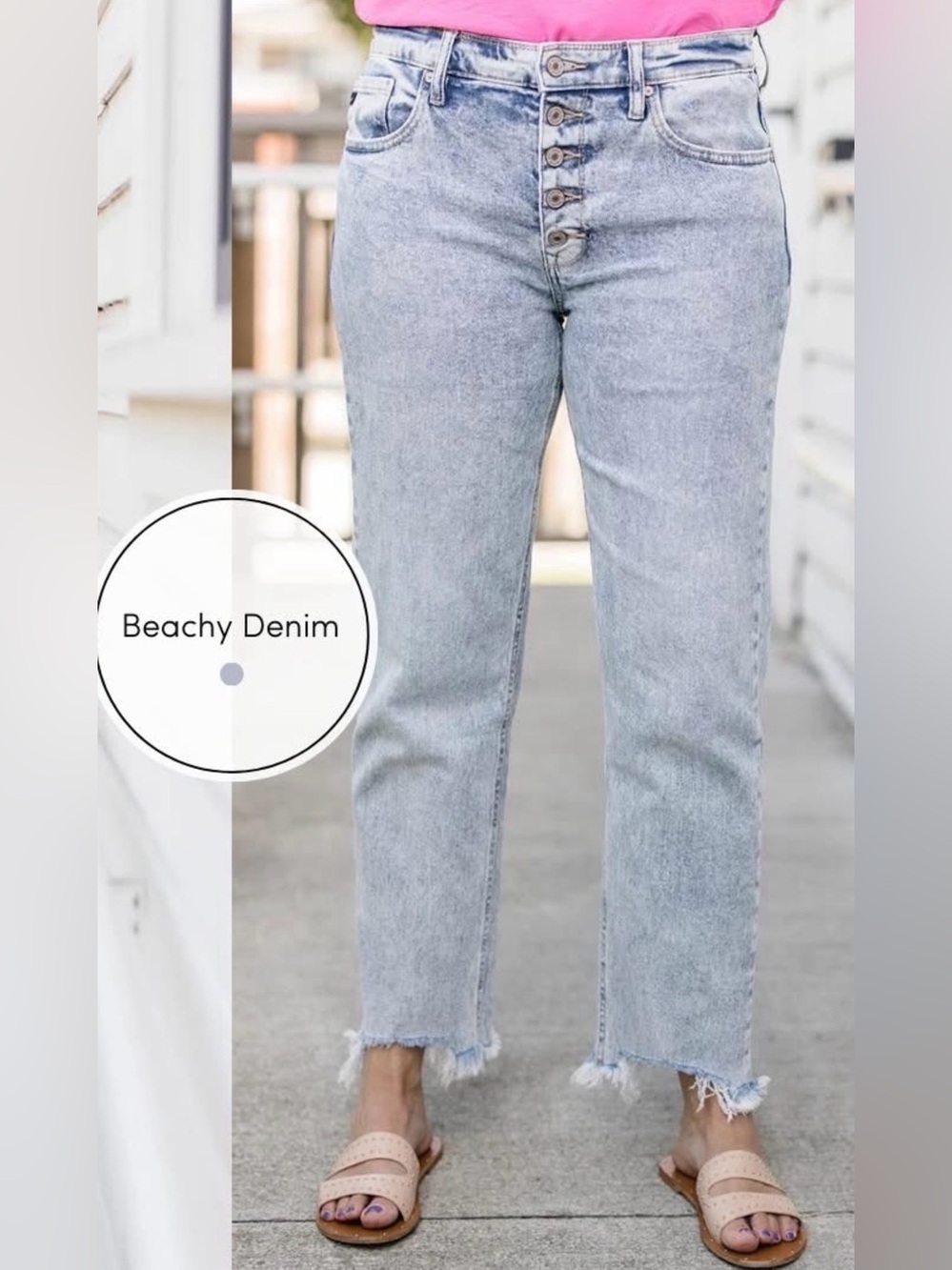KanCan Beachy Button Fly Denim (NWT) Light Blue, Size 5 / 26